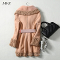 New Genuine Leather and Fur Coat with Knitting